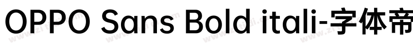 OPPO Sans Bold itali字体转换